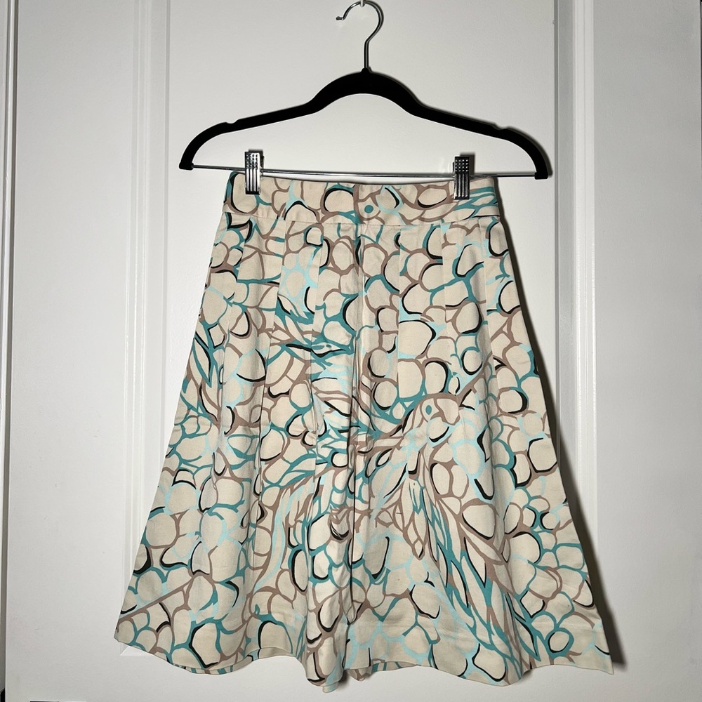 Lilly Pulitzer Vintage A Line Skirt in Bird Feather Print